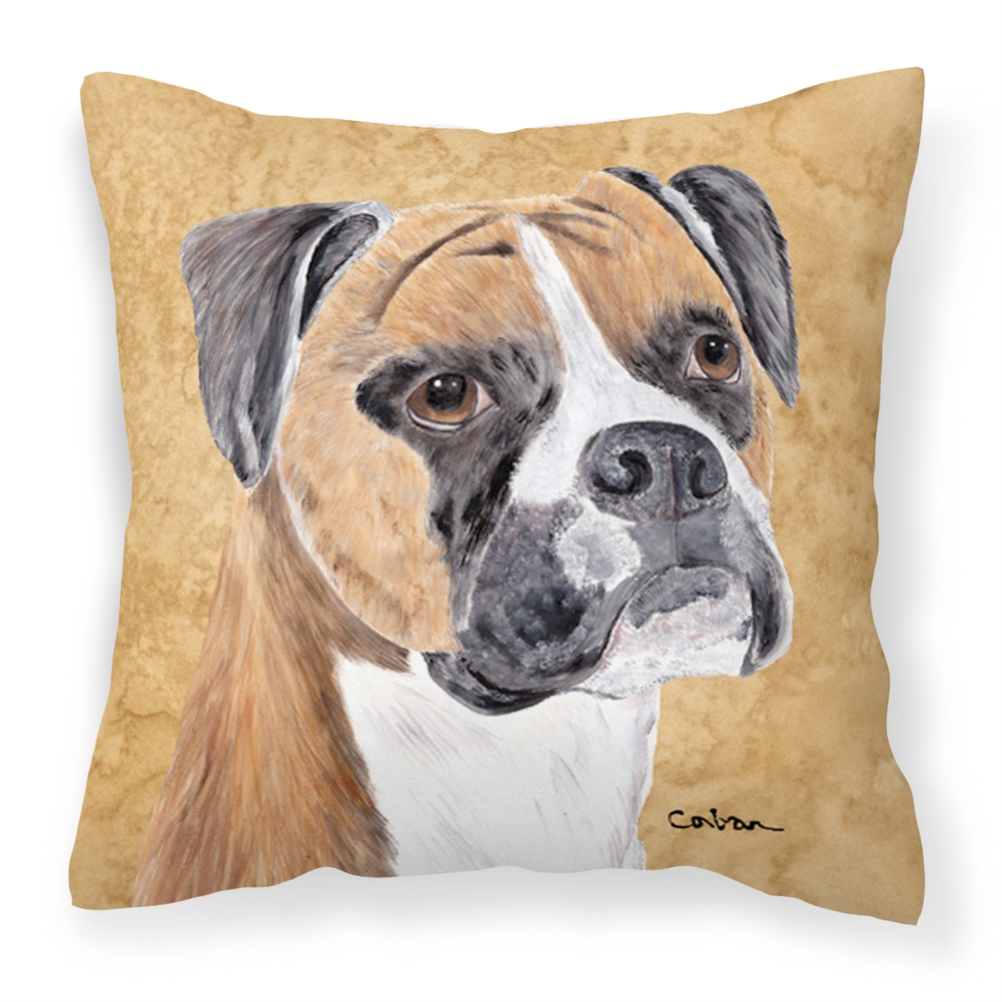 Carolines Treasures SC9121PW1414 Boxer Decorative Canvas Fabric Pillow, Large, Multicolor