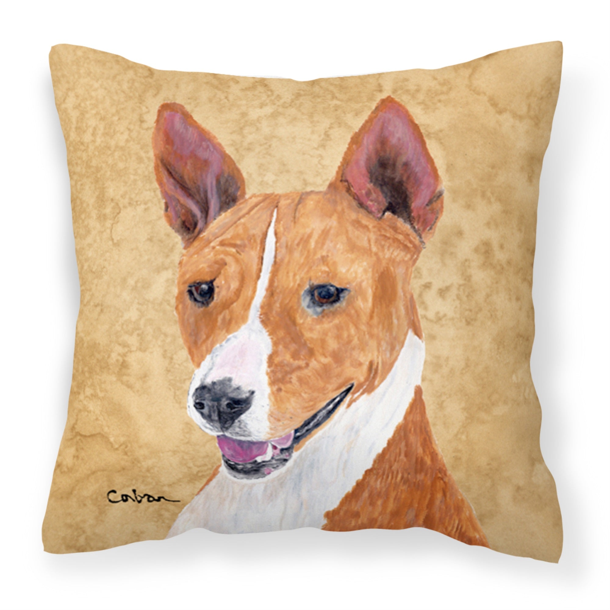 Carolines Treasures SC9124PW1414 Basenji Decorative Canvas Fabric Pillow, Large, Multicolor