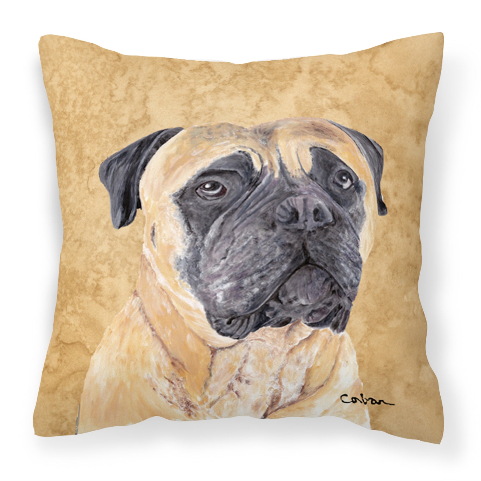 Carolines Treasures SC9125PW1414 Mastiff Decorative Canvas Fabric Pillow, Large, Multicolor