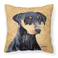 Carolines Treasures SC9126PW1414 Doberman Decorative Canvas Fabric Pillow, Large, Multicolor