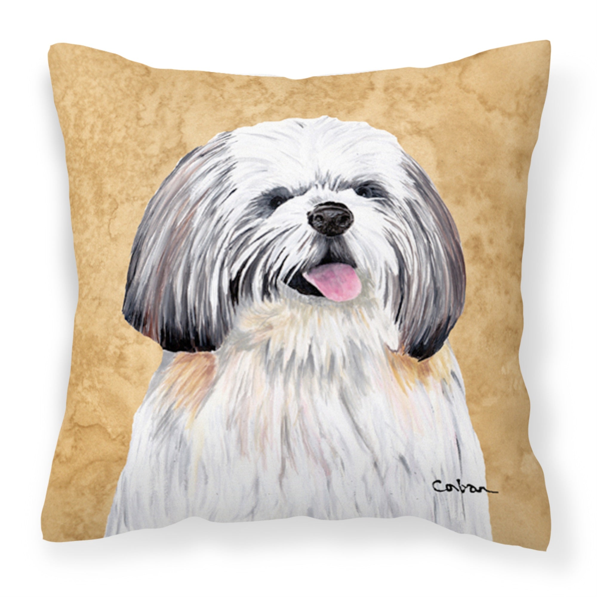 Carolines Treasures SC9128PW1414 Shih Tzu Decorative Canvas Fabric Pillow, Large, Multicolor
