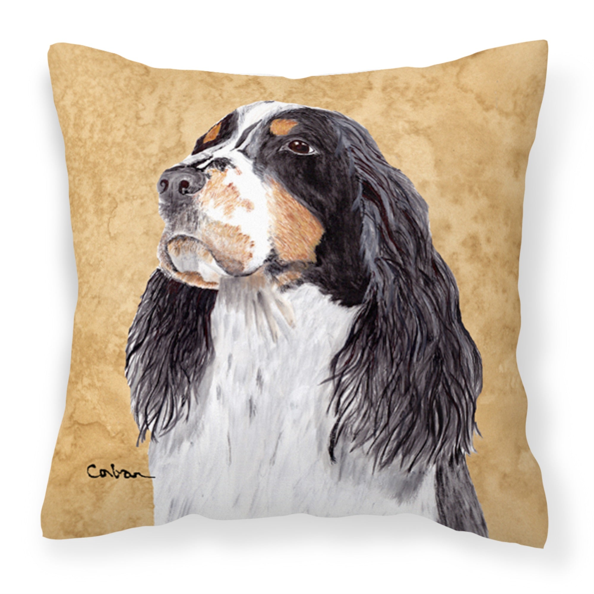 Carolines Treasures SC9134PW1414 Springer Spaniel Decorative Canvas Fabric Pillow, Large, Multicolor
