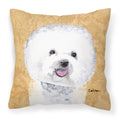Carolines Treasures SC9135PW1414 Bichon Frise Decorative Canvas Fabric Pillow, Large, Multicolor