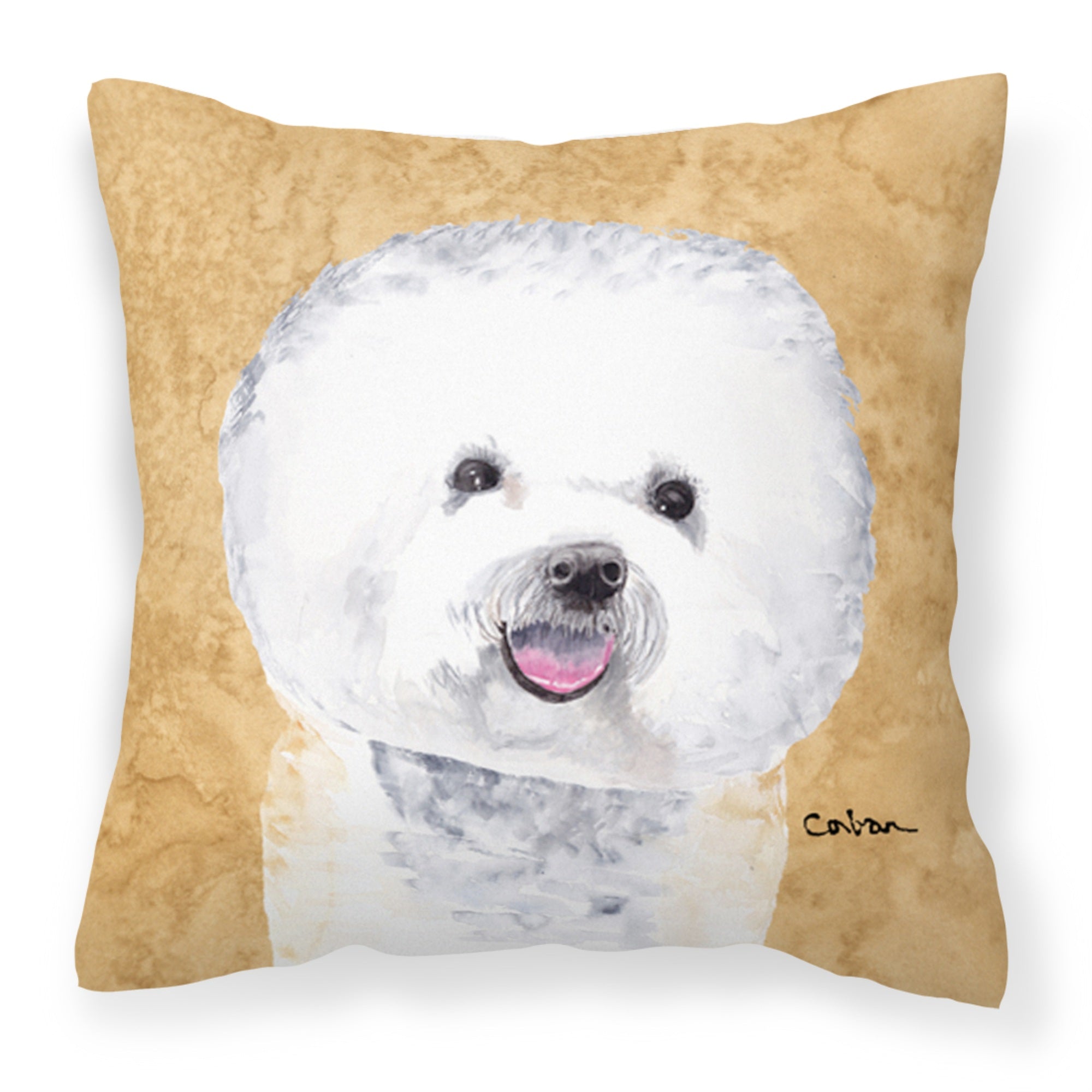 Carolines Treasures SC9135PW1414 Bichon Frise Decorative Canvas Fabric Pillow, Large, Multicolor