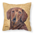 Carolines Treasures SC9137PW1414 Dachshund Decorative Canvas Fabric Pillow, Large, Multicolor