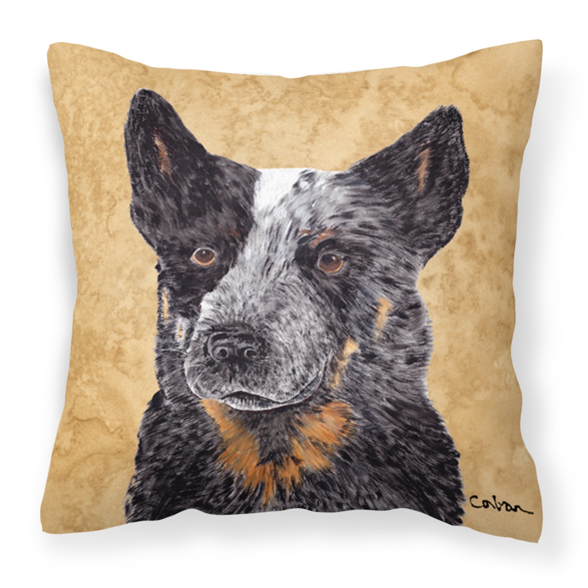 Carolines Treasures SC9141PW1414 Australian Cattle Dog Decorative Canvas Fabric Pillow, Large, Multicolor
