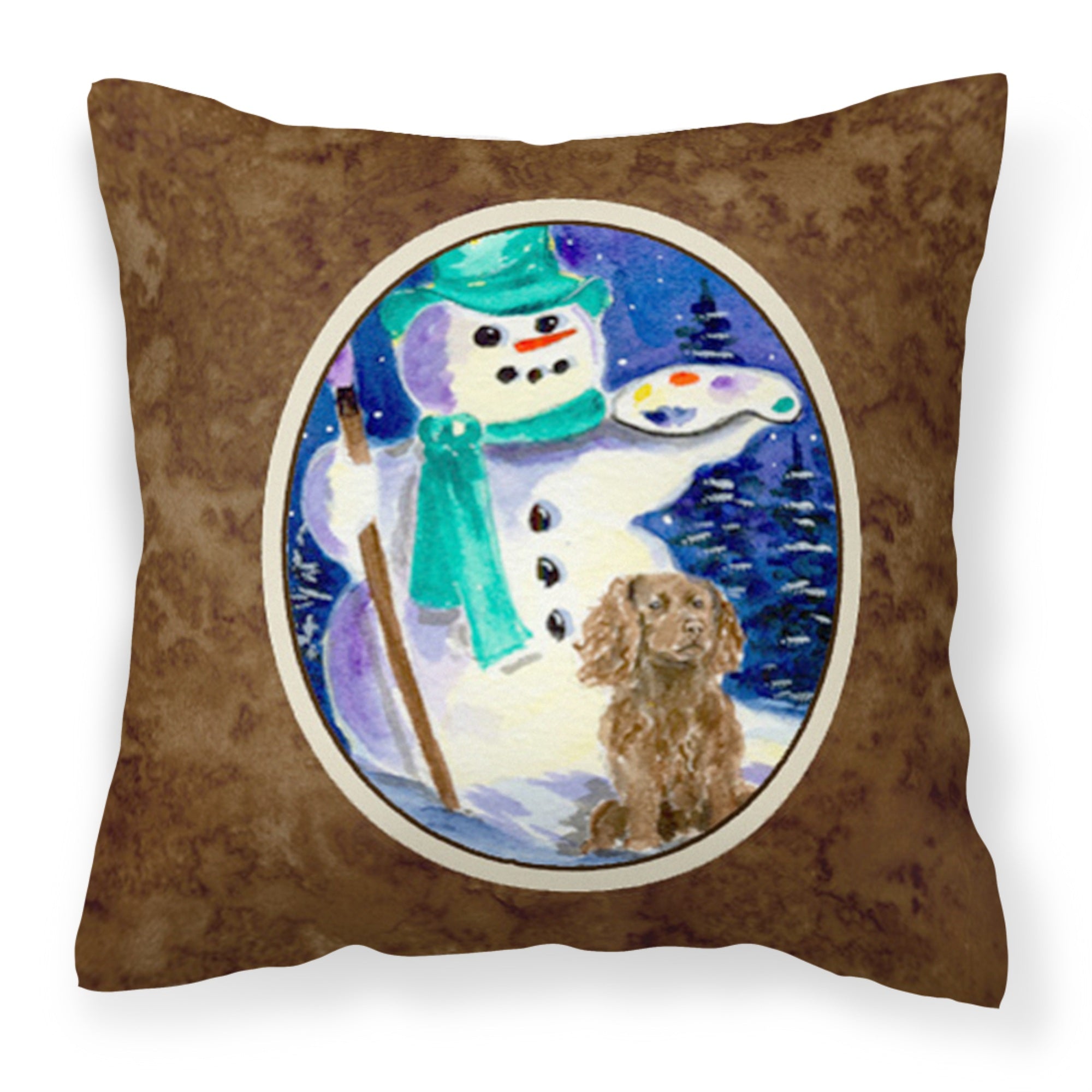Carolines Treasures SS1002PW1414 Boykin Spaniel Decorative Canvas Fabric Pillow, Large, Multicolor