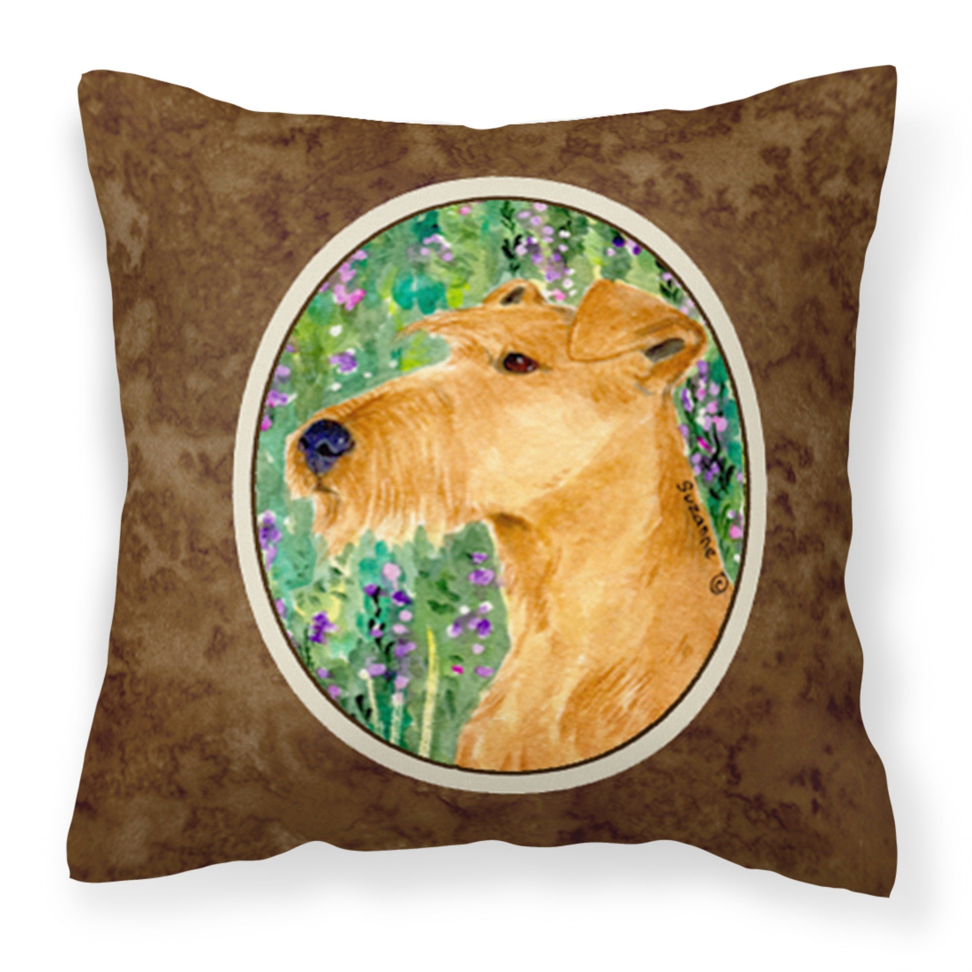 Carolines Treasures SS1004PW1414 Irish Terrier Decorative Canvas Fabric Pillow, Large, Multicolor
