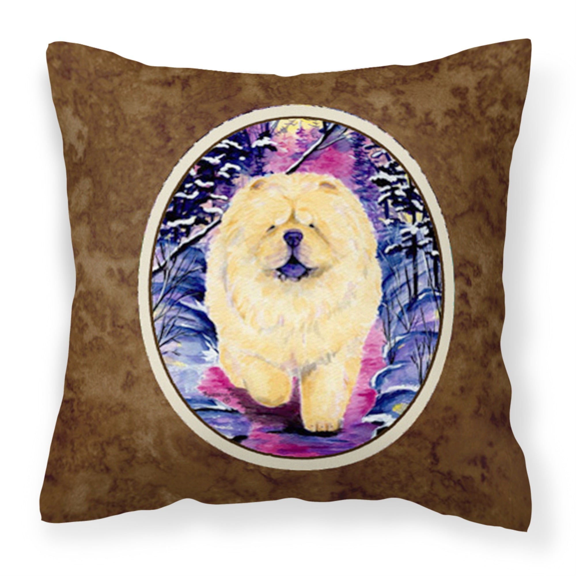 Carolines Treasures SS1005PW1414 Chow Chow Decorative Canvas Fabric Pillow, Large, Multicolor