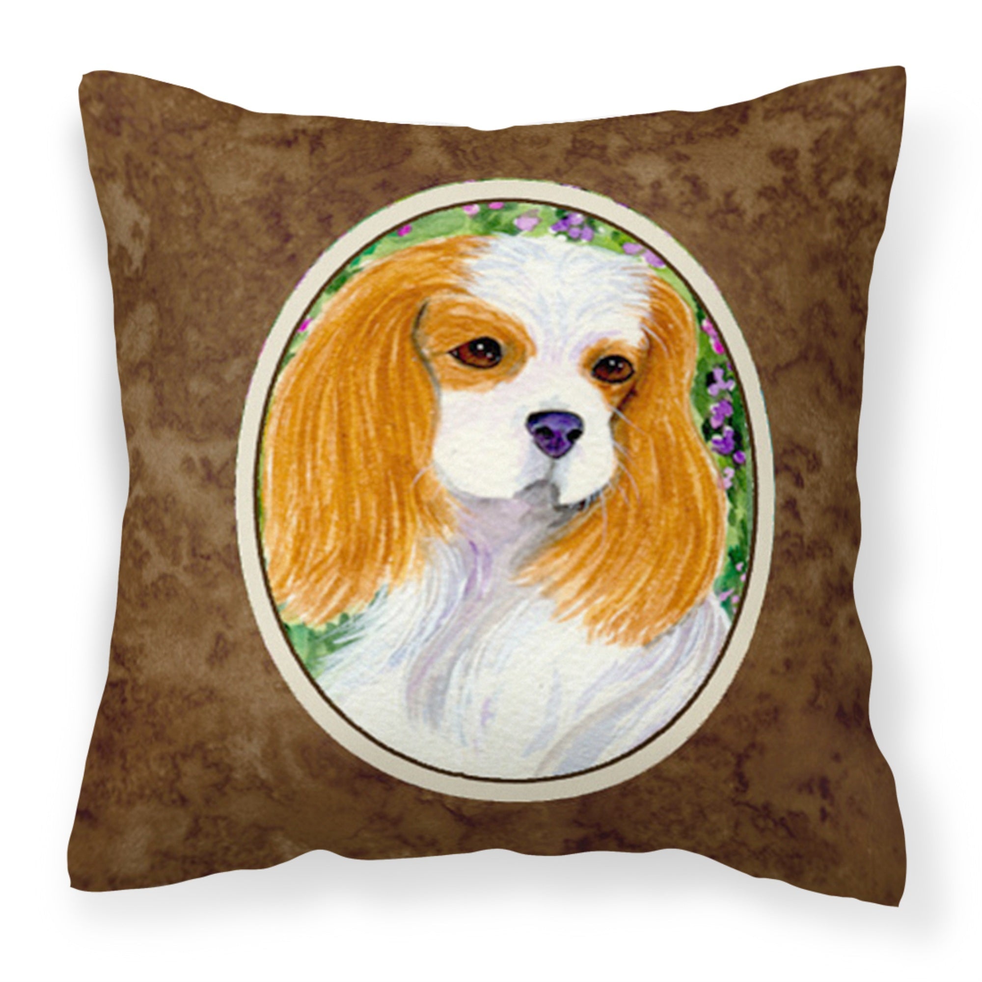 Carolines Treasures SS1006PW1414 Cavalier Spaniel Decorative Canvas Fabric Pillow, Large, Multicolor
