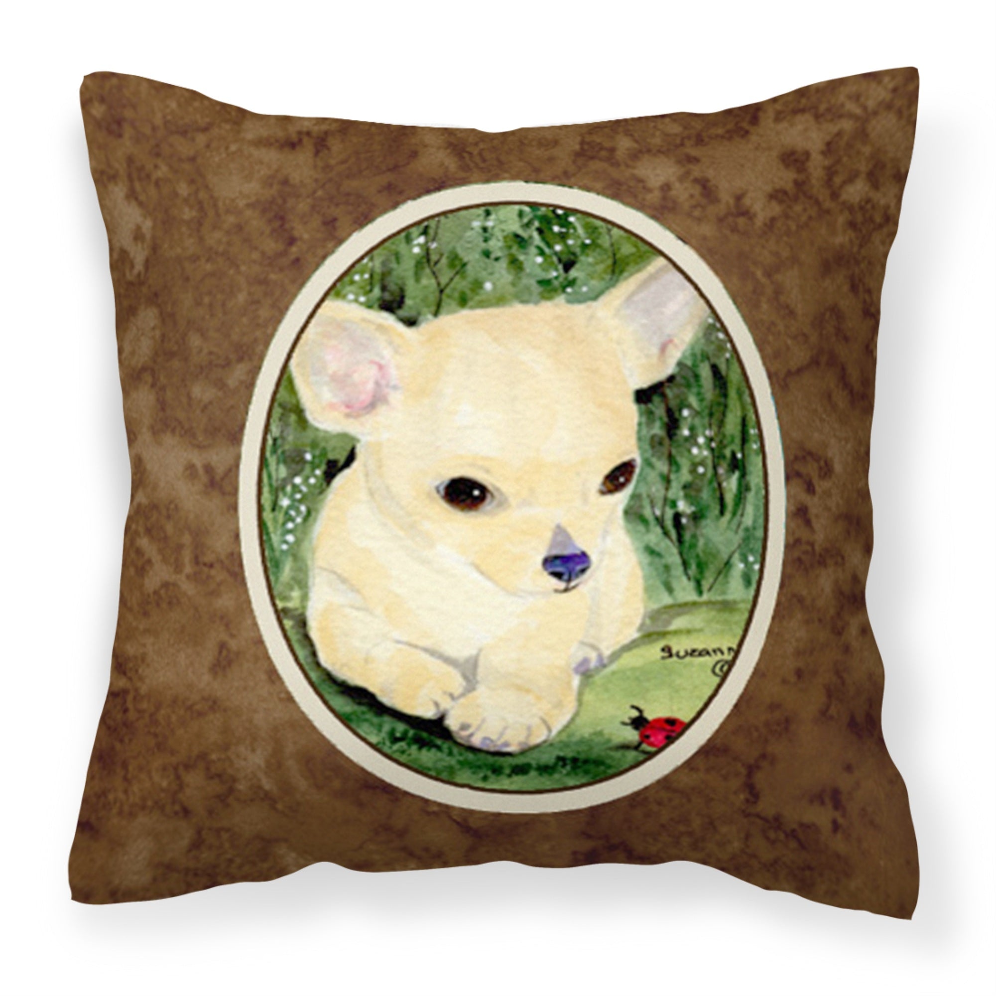 Carolines Treasures SS1010PW1414 Chihuahua Decorative Canvas Fabric Pillow, Large, Multicolor