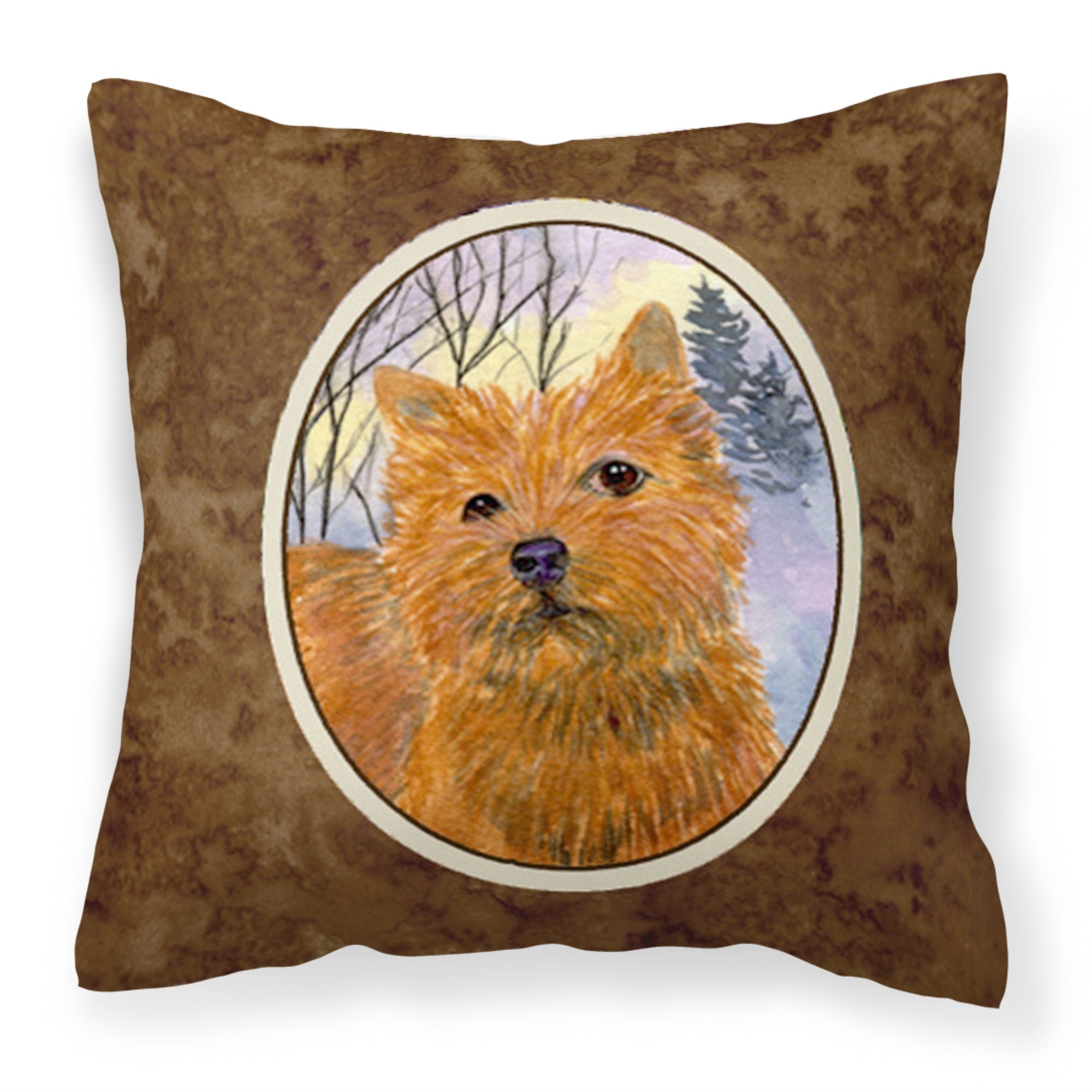 Carolines Treasures SS1012PW1414 Norwich Terrier Decorative Canvas Fabric Pillow, Large, Multicolor