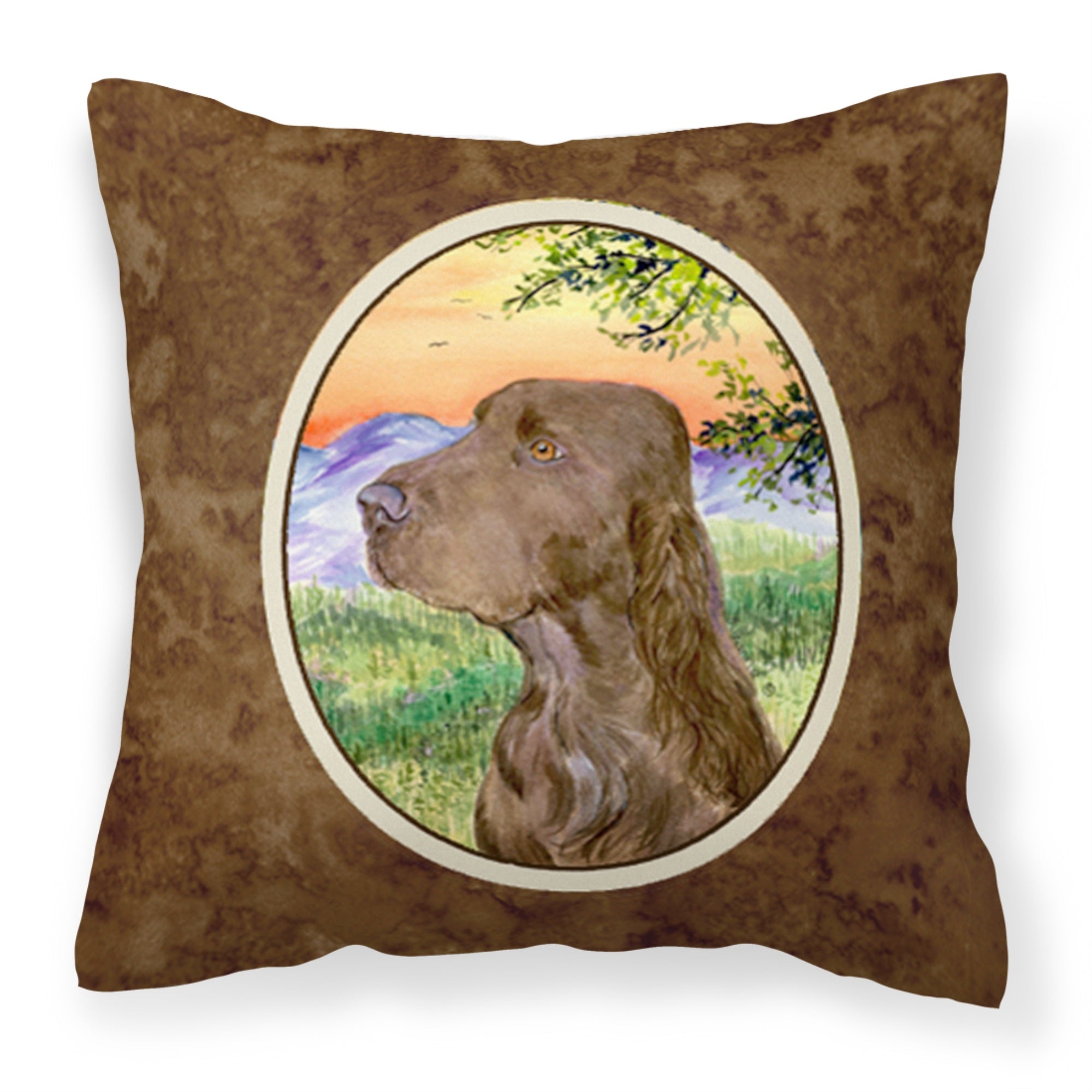 Carolines Treasures SS1017PW1414 Field Spaniel Decorative Canvas Fabric Pillow, Large, Multicolor