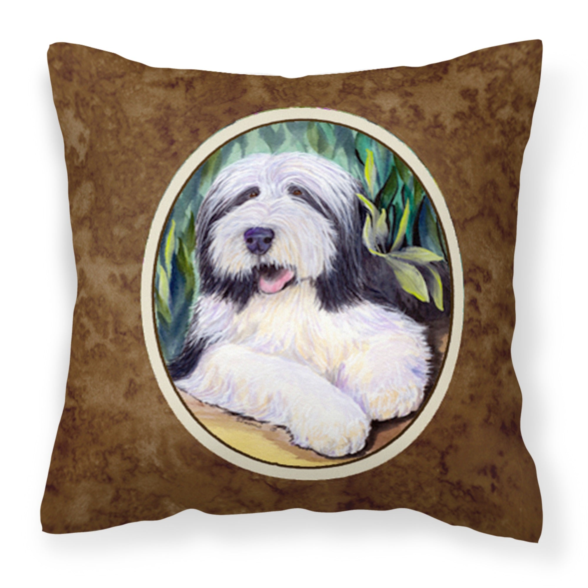 Carolines Treasures SS1038PW1414 Bearded Collie Decorative Canvas Fabric Pillow, Large, Multicolor