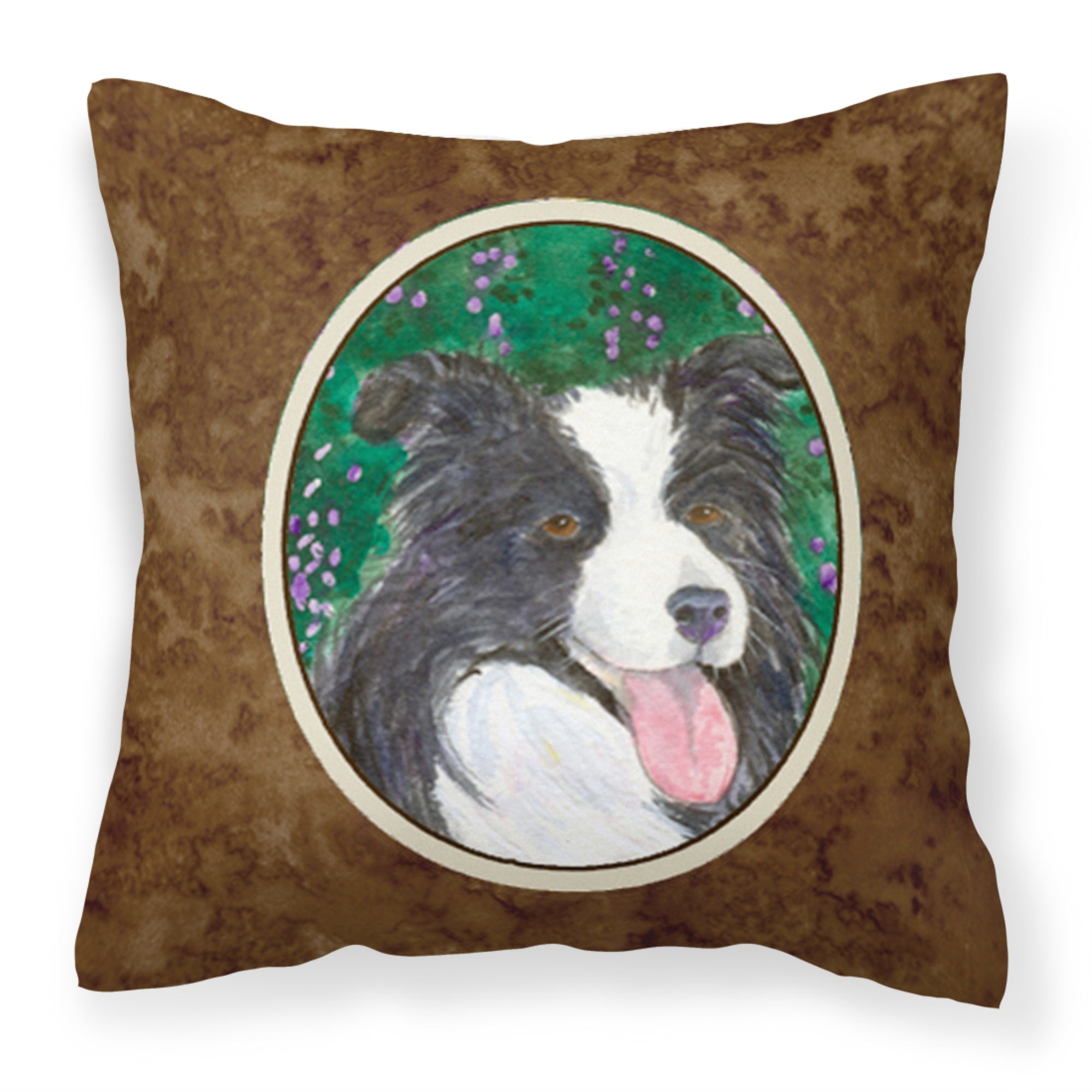 Carolines Treasures SS1053PW1414 Border Collie Decorative Canvas Fabric Pillow, Large, Multicolor