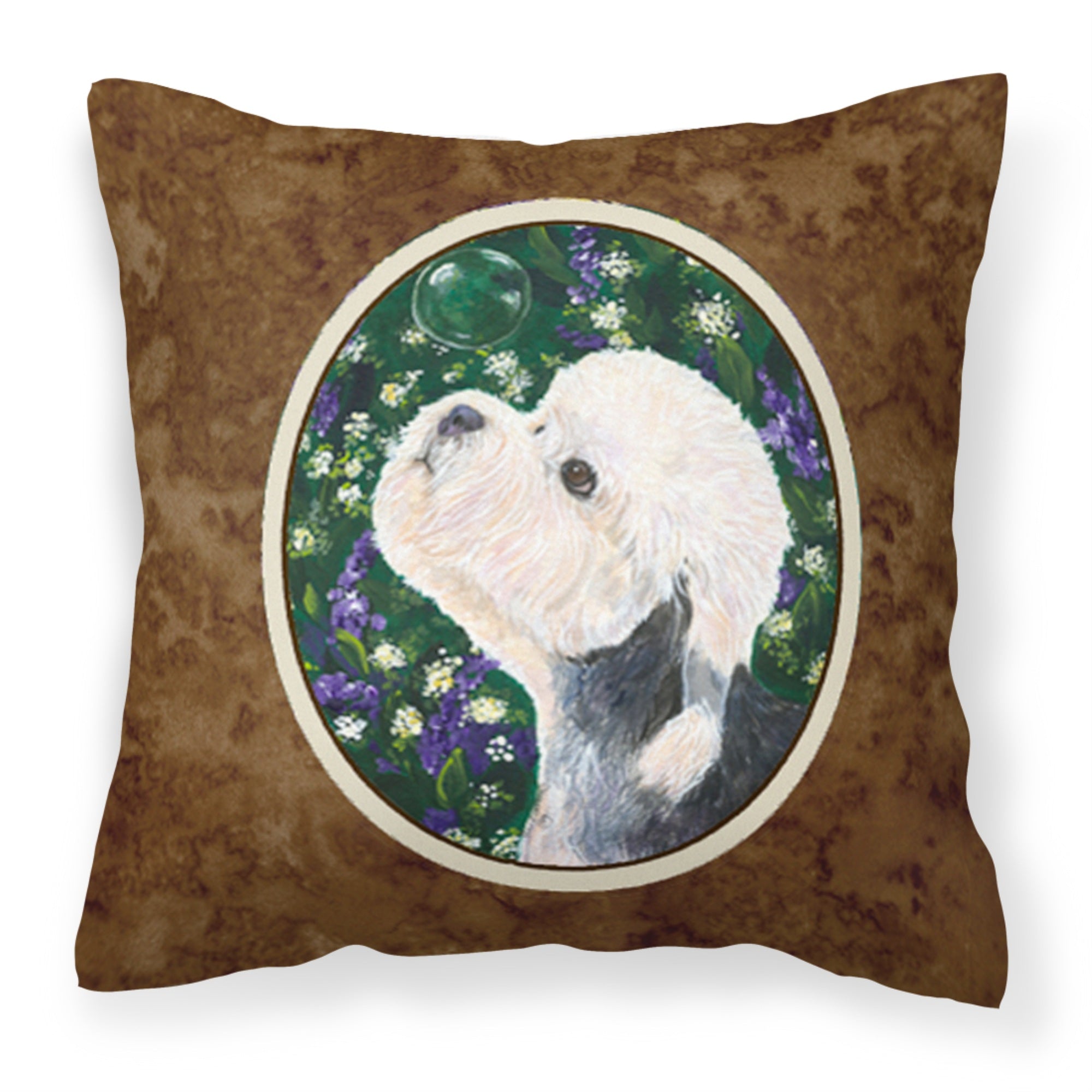 Carolines Treasures SS1055PW1414 Dandie Dinmont Terrier Decorative Canvas Fabric Pillow, Large, Multicolor