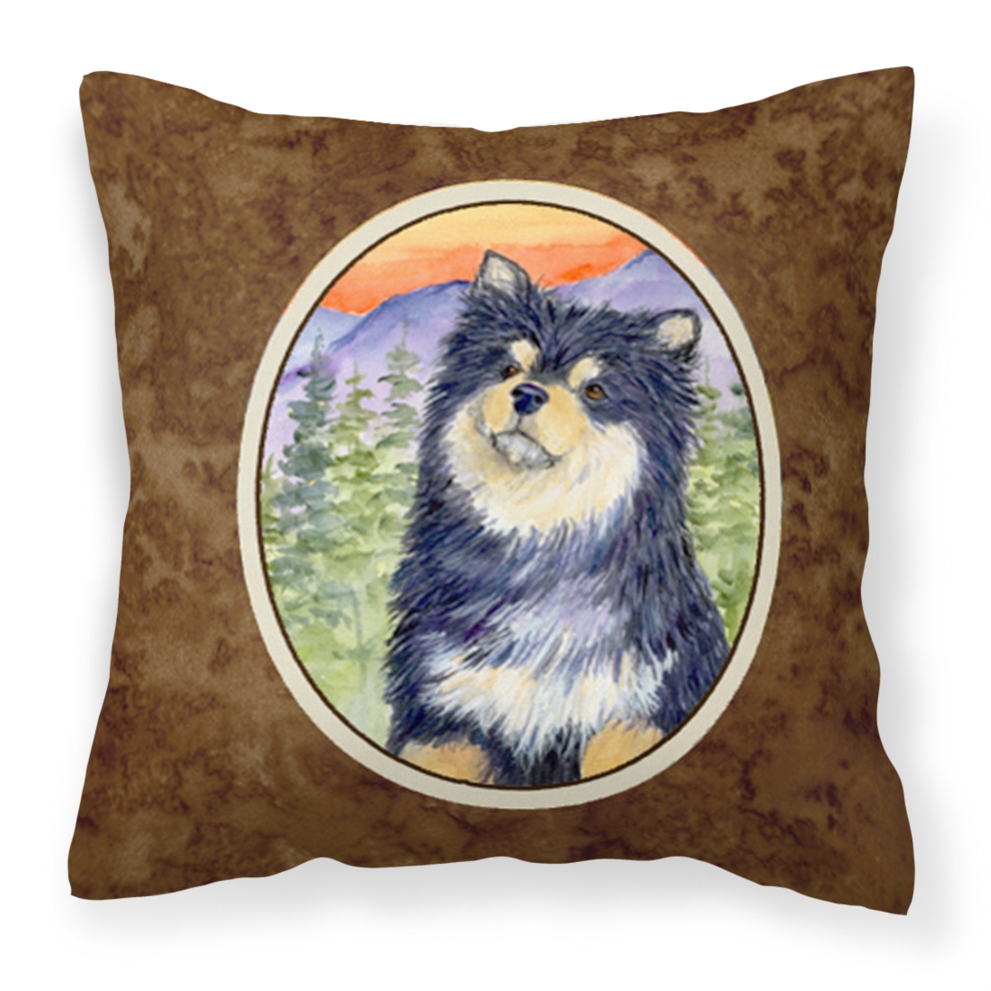 Carolines Treasures SS1057PW1414 Finnish Lapphund Decorative Canvas Fabric Pillow, Large, Multicolor