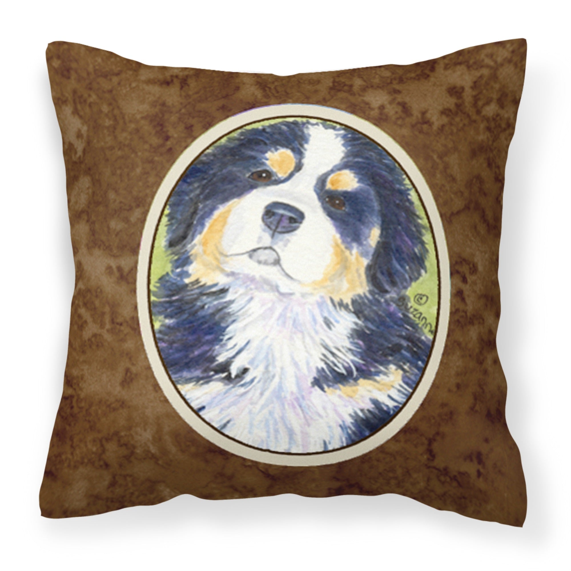 Carolines Treasures SS1059PW1414 Bernese Mountain Dog Decorative Canvas Fabric Pillow, Large, Multicolor