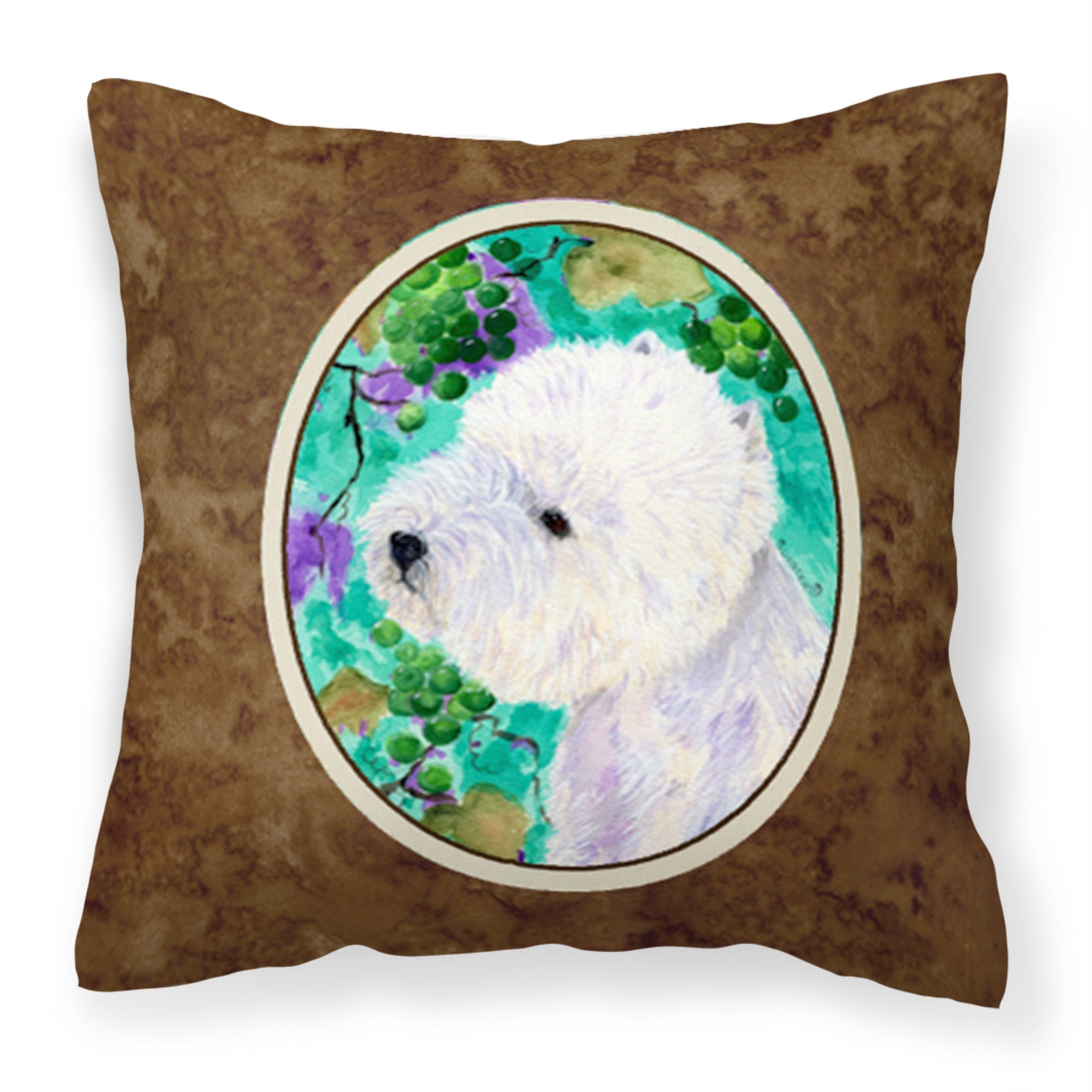 Carolines Treasures SS1064PW1414 Westie Decorative Canvas Fabric Pillow, Large, Multicolor