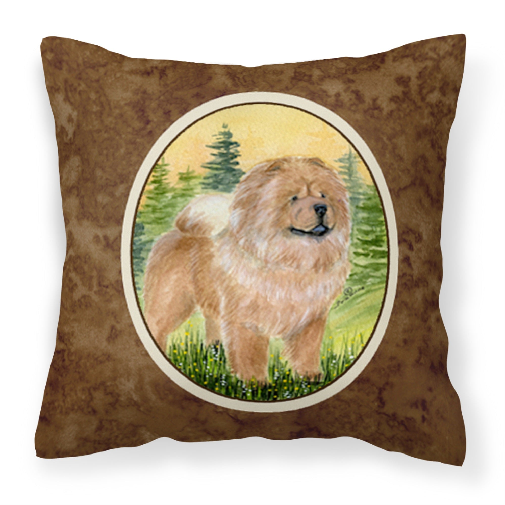 Carolines Treasures SS7004PW1414 Chow Chow Decorative Canvas Fabric Pillow, Large, Multicolor