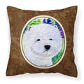 Carolines Treasures SS8002PW1414 Westie Decorative Canvas Fabric Pillow, Large, Multicolor