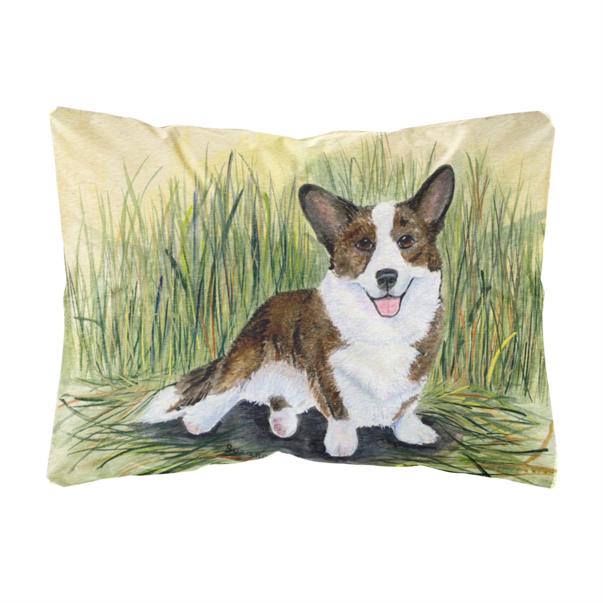 Carolines Treasures SS8004PW1216 Corgi Decorative Canvas Fabric Pillow, Large, Multicolor