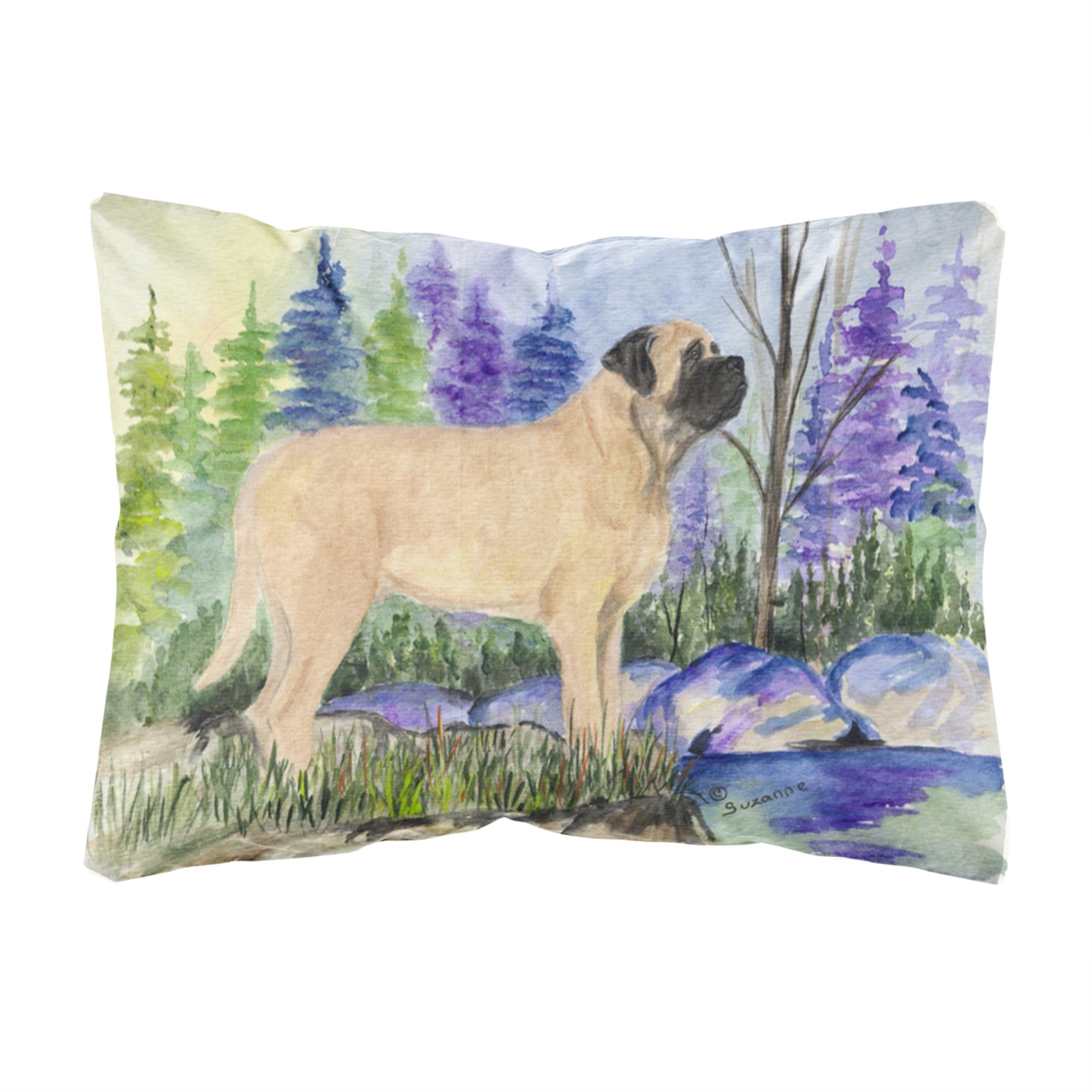 Carolines Treasures SS8009PW1216 Mastiff Decorative Canvas Fabric Pillow, Large, Multicolor