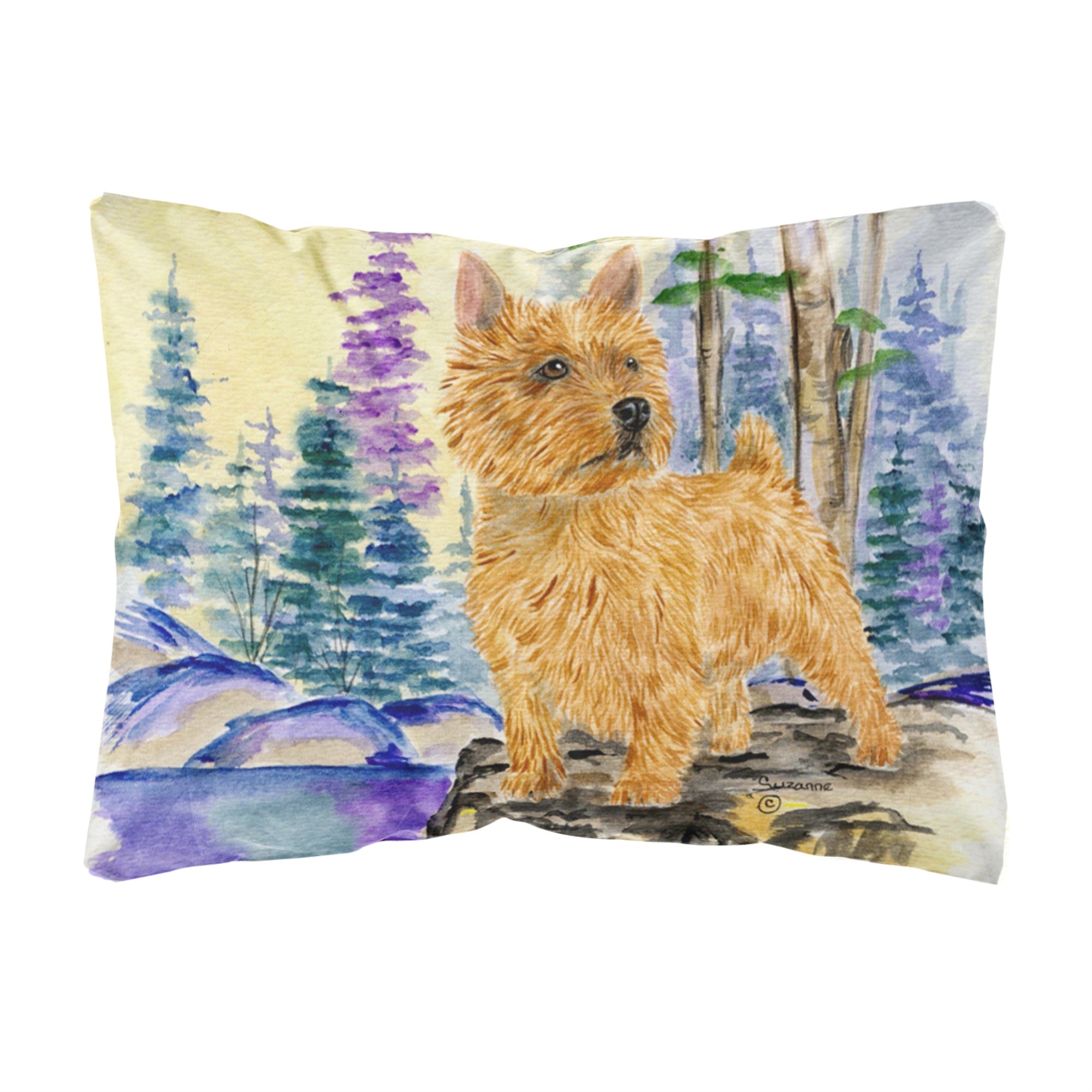 Carolines Treasures SS8011PW1216 Norwich Terrier Decorative Canvas Fabric Pillow, Large, Multicolor