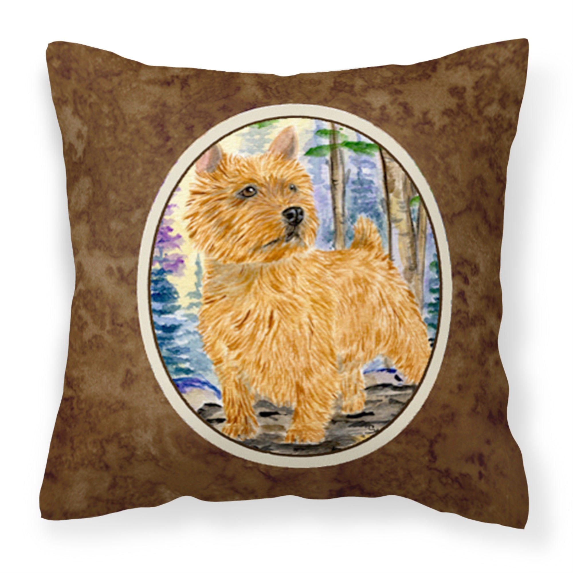 Carolines Treasures SS8011PW1414 Norwich Terrier Decorative Canvas Fabric Pillow, Large, Multicolor