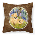Carolines Treasures SS8014PW1414 Golden Retriever Decorative Canvas Fabric Pillow, Large, Multicolor