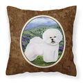 Carolines Treasures SS8025PW1414 Bichon Frise Decorative Canvas Fabric Pillow, Large, Multicolor