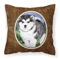 Carolines Treasures SS8027PW1414 Alaskan Malamute Decorative Canvas Fabric Pillow, Large, Multicolor