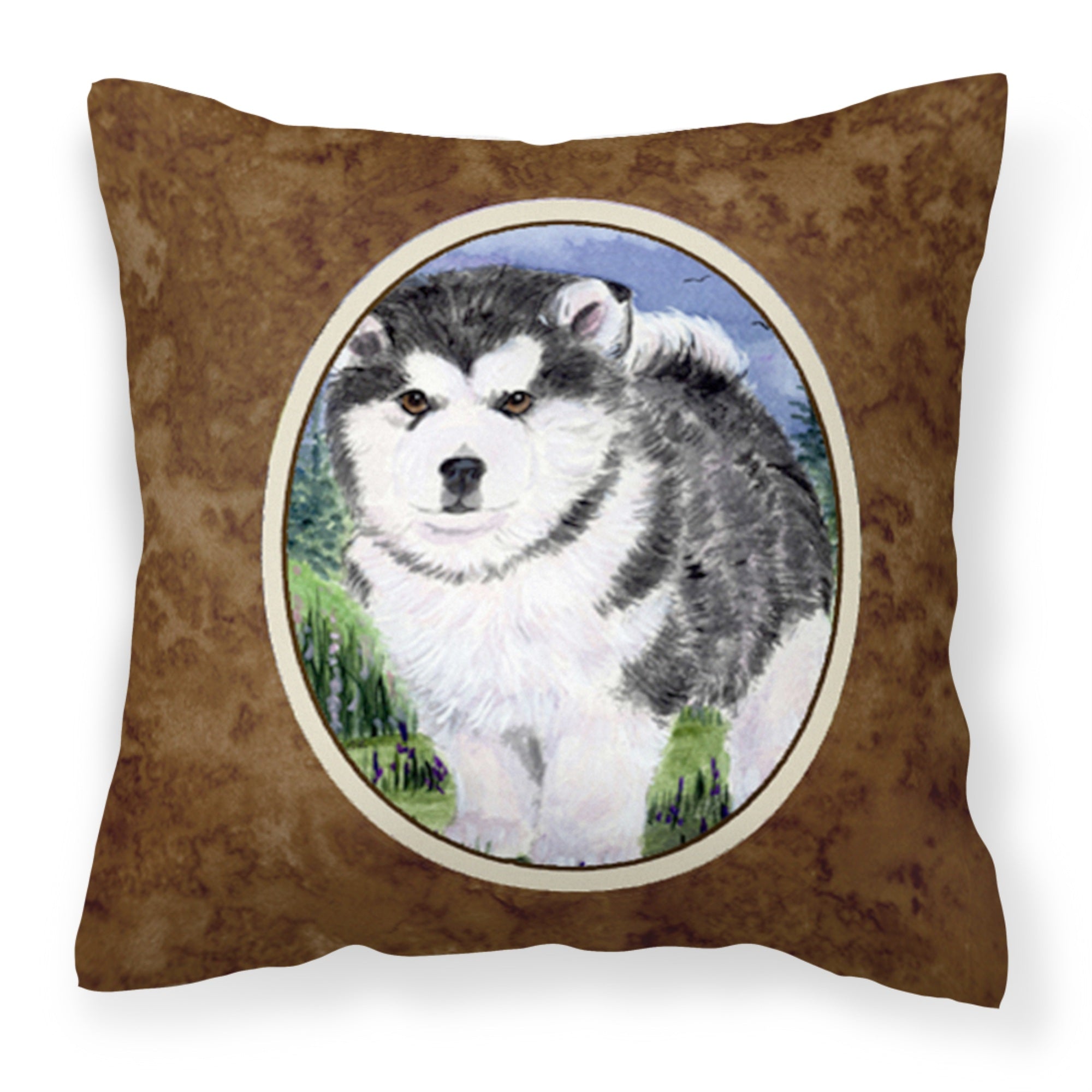 Carolines Treasures SS8027PW1414 Alaskan Malamute Decorative Canvas Fabric Pillow, Large, Multicolor