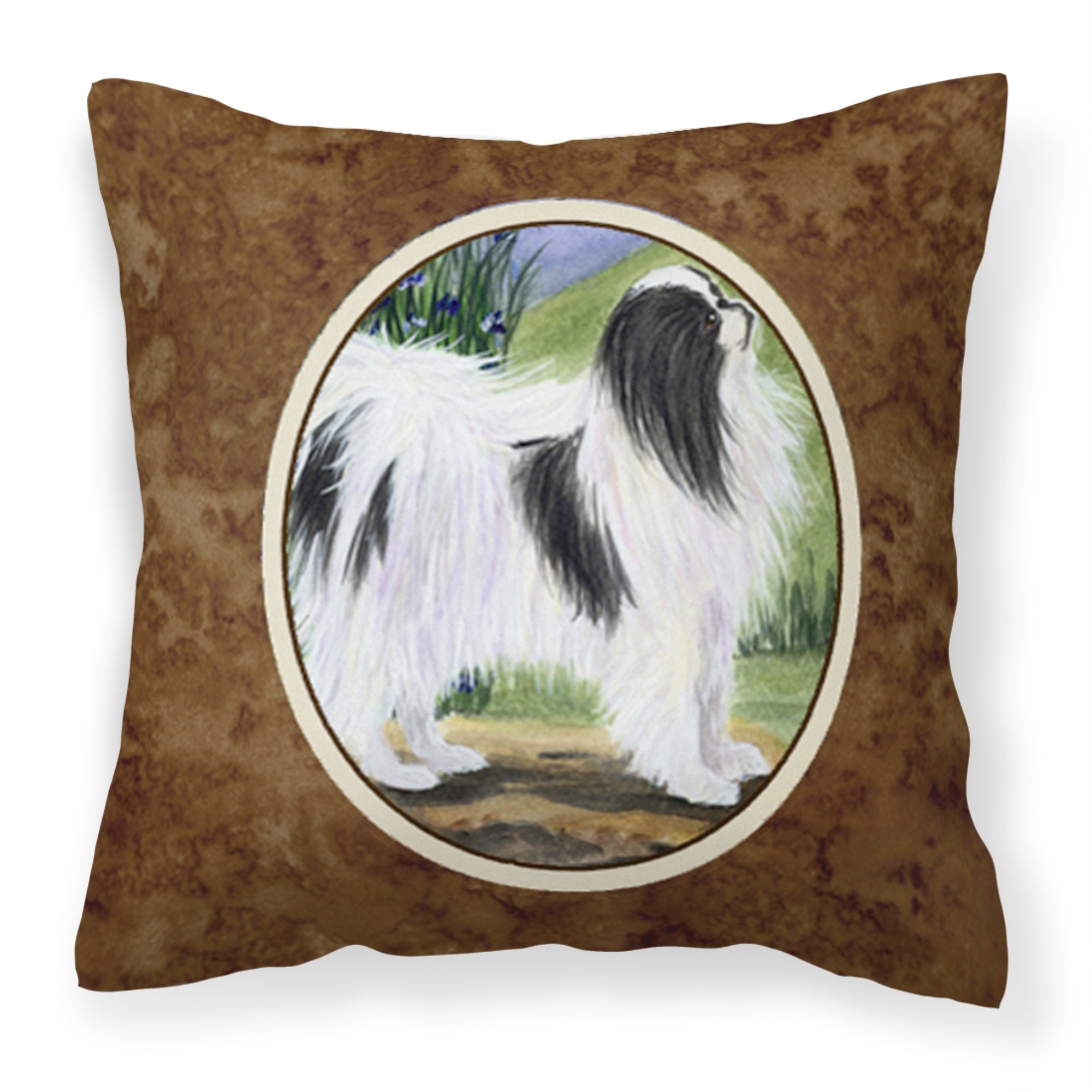 Carolines Treasures SS8028PW1414 Japanese Chin Decorative Canvas Fabric Pillow, Large, Multicolor