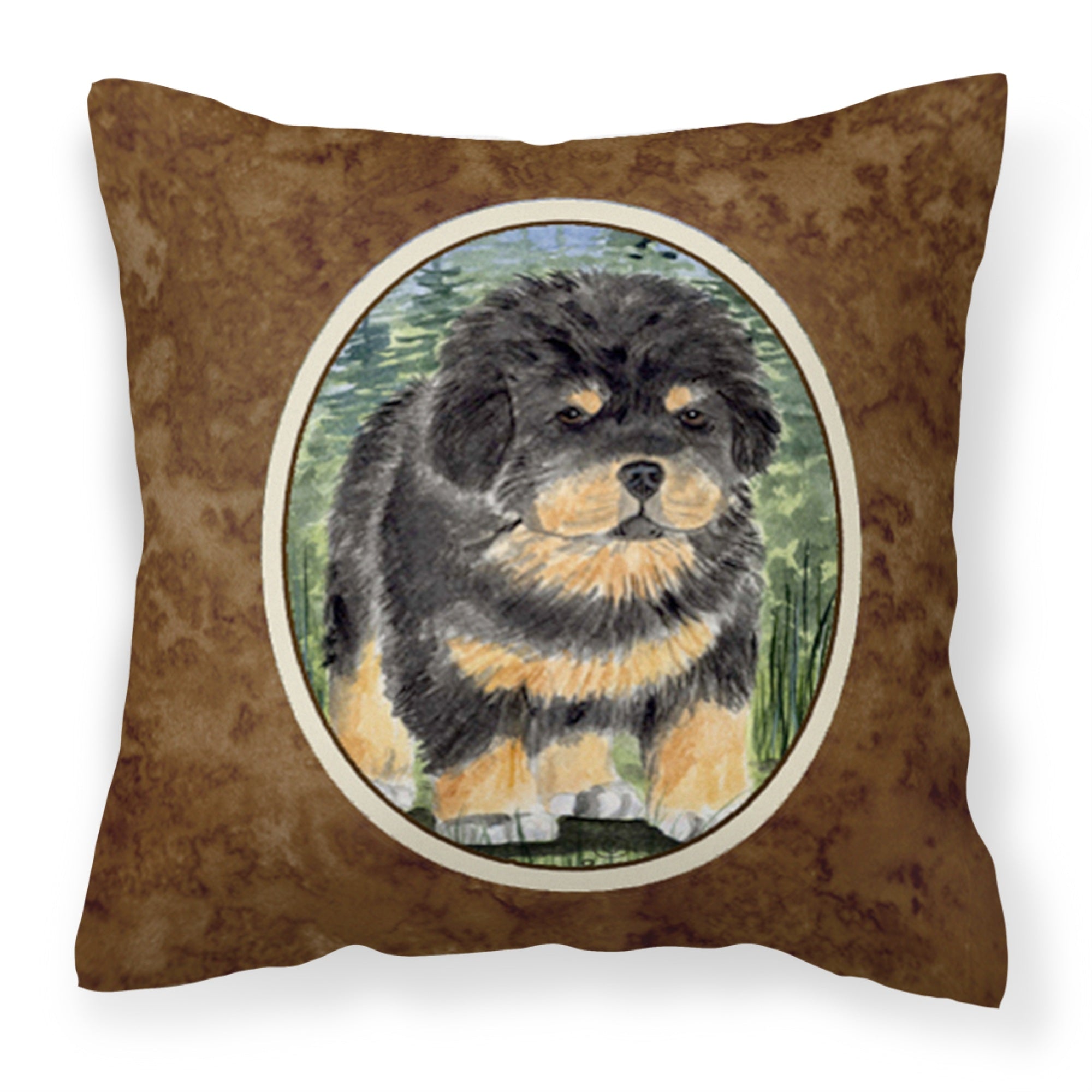 Carolines Treasures SS8031PW1414 Tibetan Mastiff Decorative Canvas Fabric Pillow, Large, Multicolor