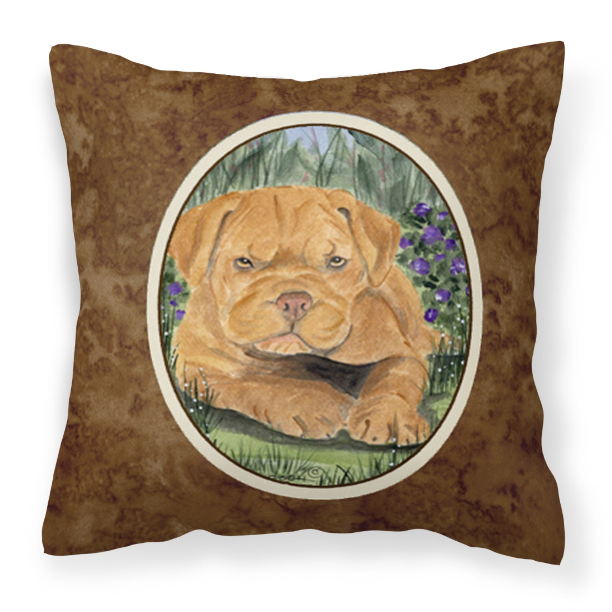 Carolines Treasures SS8032PW1414 Dogue de Bordeaux Decorative Canvas Fabric Pillow, Large, Multicolor