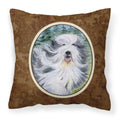 Carolines Treasures SS8037PW1414 Bearded Collie Decorative Canvas Fabric Pillow, Large, Multicolor