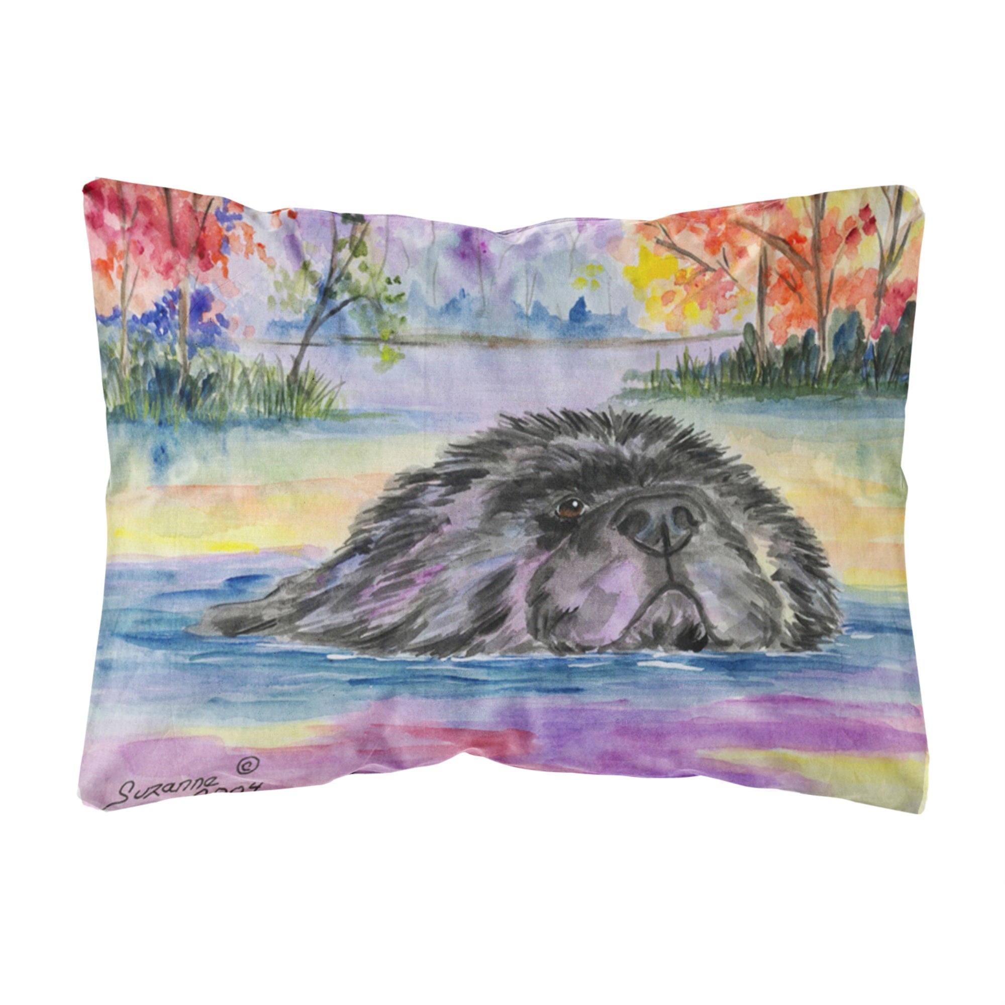 Carolines Treasures SS8040PW1216 Newfoundland Decorative Canvas Fabric Pillow, Large, Multicolor