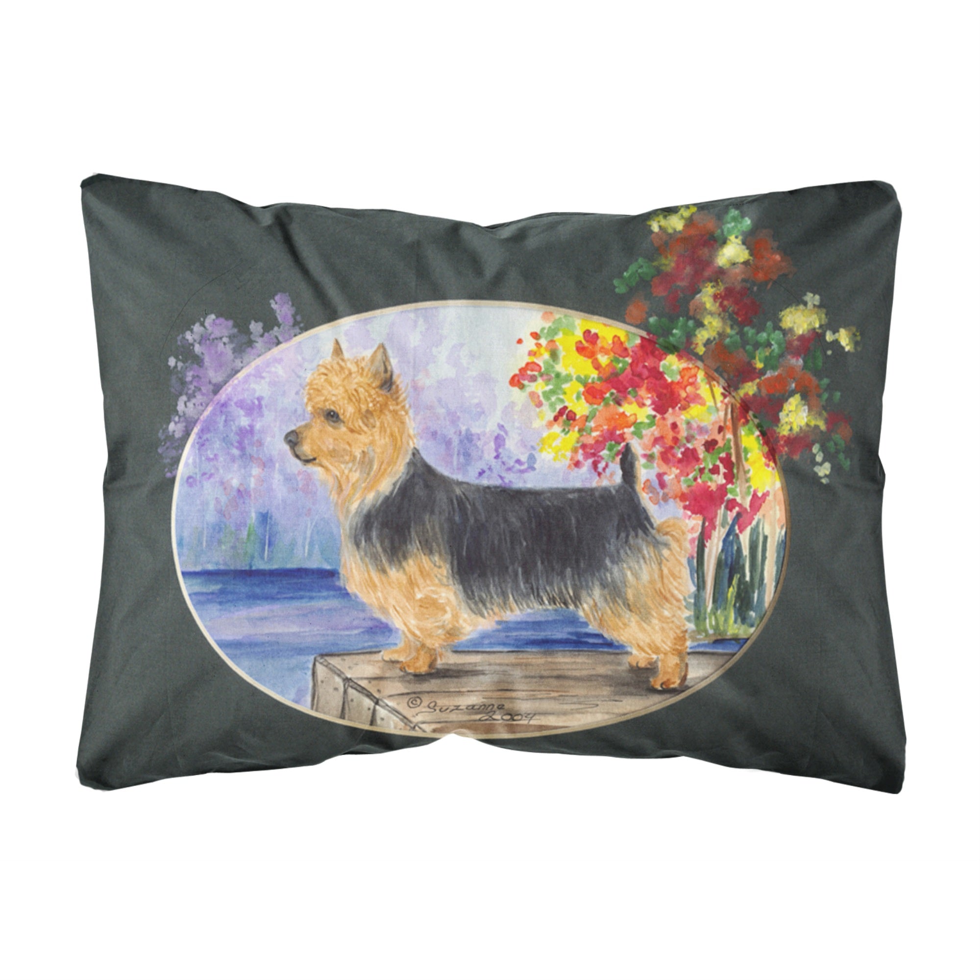 Carolines Treasures SS8046PW1216 Australian Terrier Decorative Canvas Fabric Pillow, Large, Multicolor