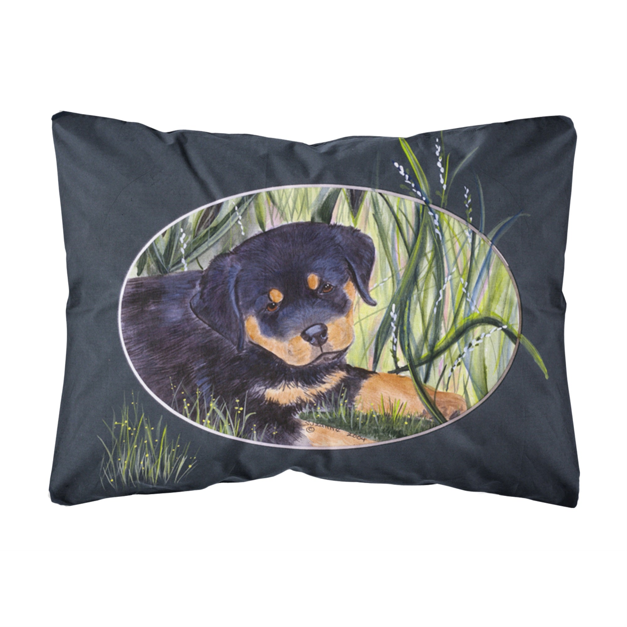 Carolines Treasures SS8053PW1216 Rottweiler Decorative Canvas Fabric Pillow, Large, Multicolor