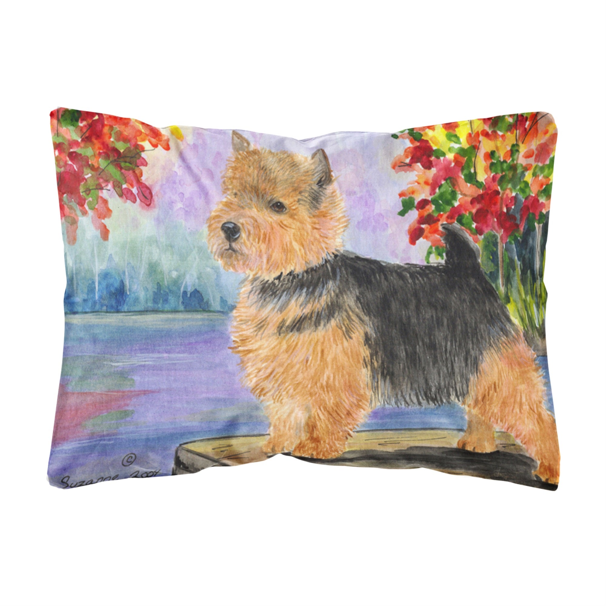Carolines Treasures SS8054PW1216 Norwich Terrier Decorative Canvas Fabric Pillow, Large, Multicolor