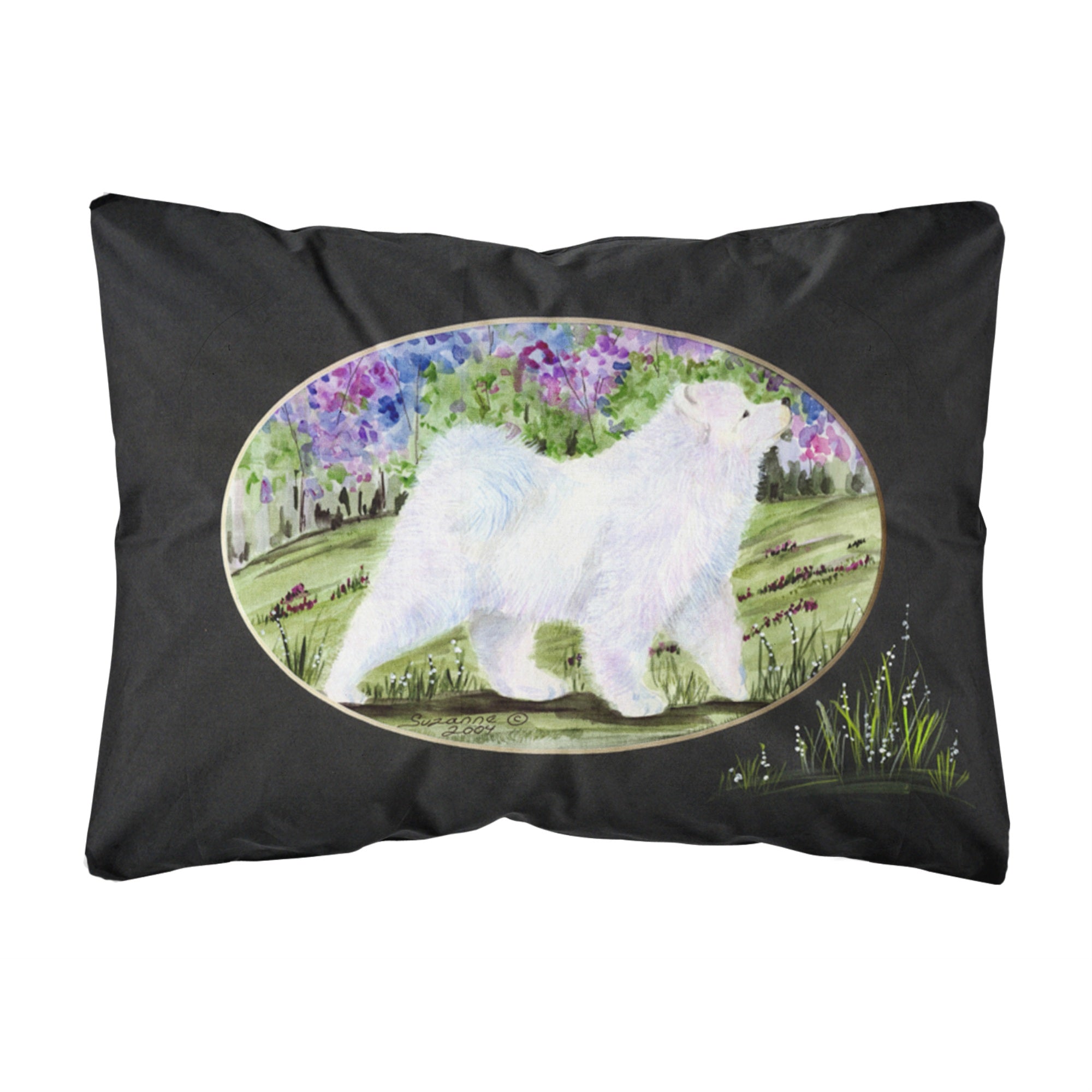 Carolines Treasures SS8059PW1216 Samoyed Decorative Canvas Fabric Pillow, Large, Multicolor