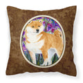 Carolines Treasures SS8061PW1414 Shiba Inu Decorative Canvas Fabric Pillow, Large, Multicolor