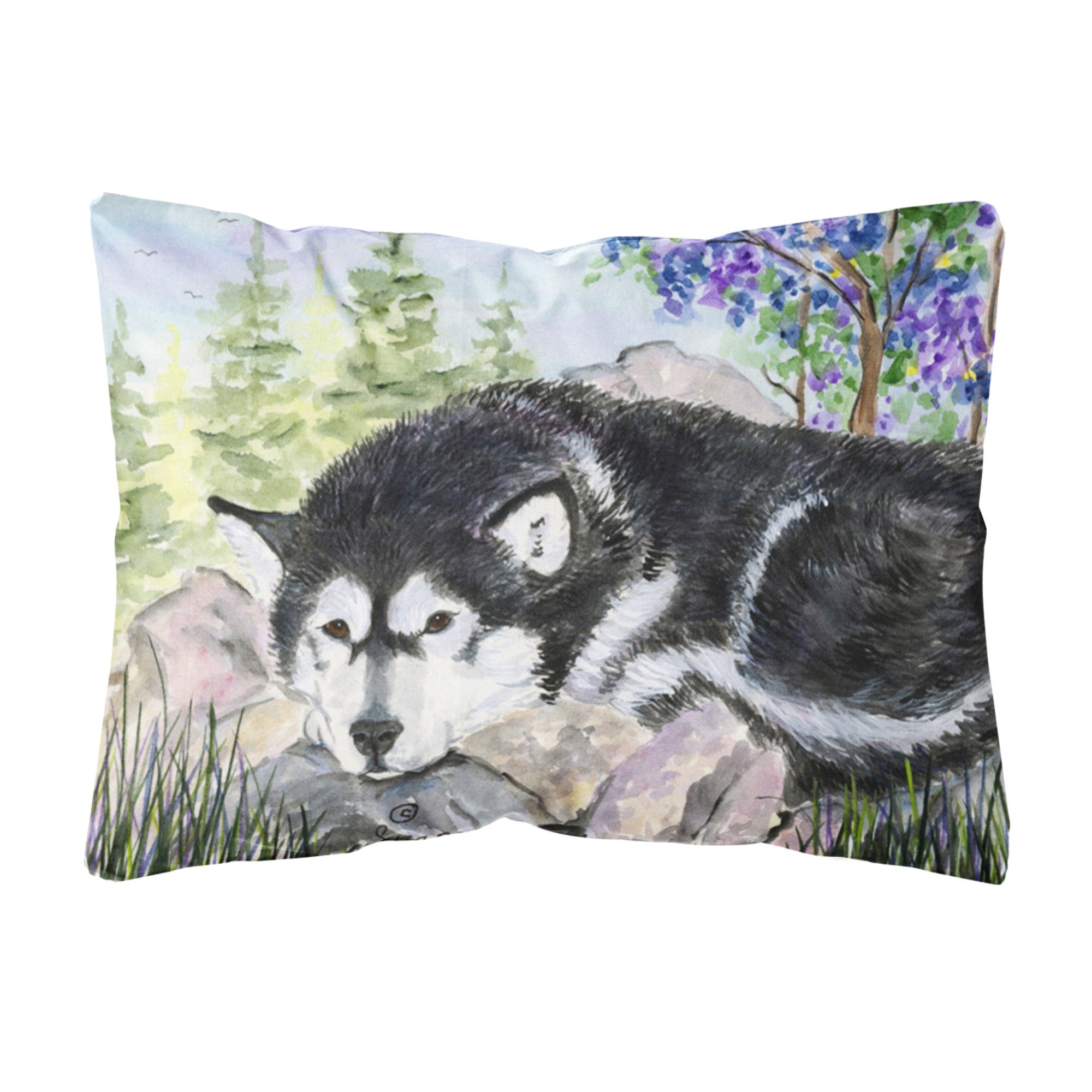 Carolines Treasures SS8062PW1216 Alaskan Malamute Decorative Canvas Fabric Pillow, Large, Multicolor