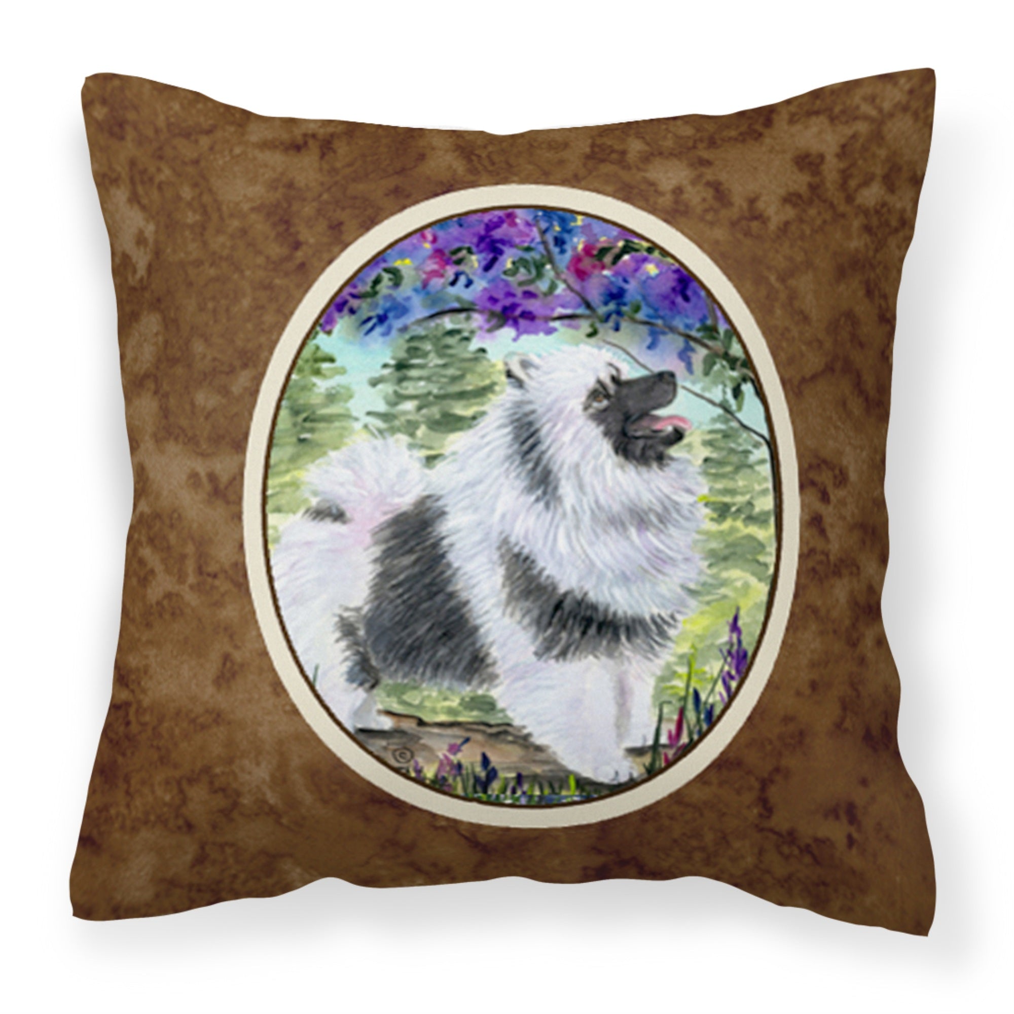 Carolines Treasures SS8063PW1414 Keeshond Decorative Canvas Fabric Pillow, Large, Multicolor