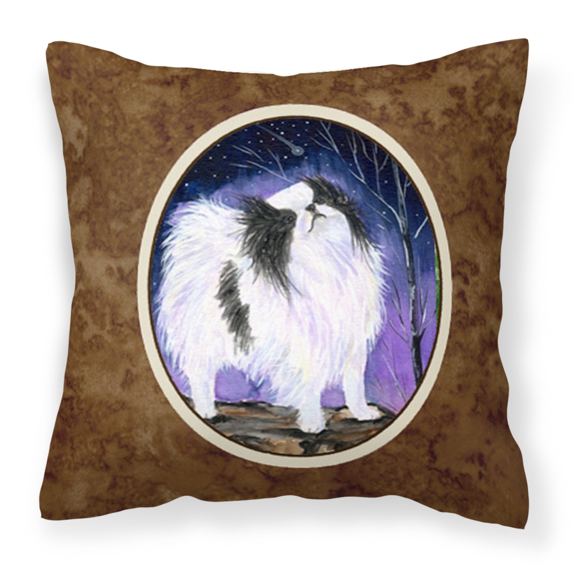 Carolines Treasures SS8070PW1414 Japanese Chin Decorative Canvas Fabric Pillow, Large, Multicolor