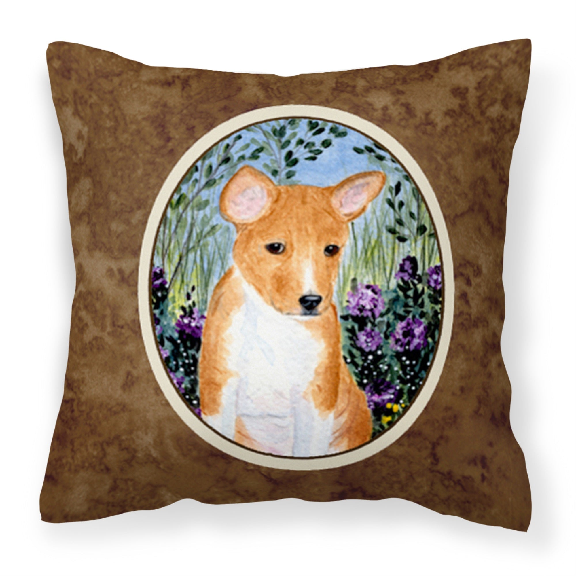Carolines Treasures SS8108PW1414 Basenji Decorative Canvas Fabric Pillow, Large, Multicolor