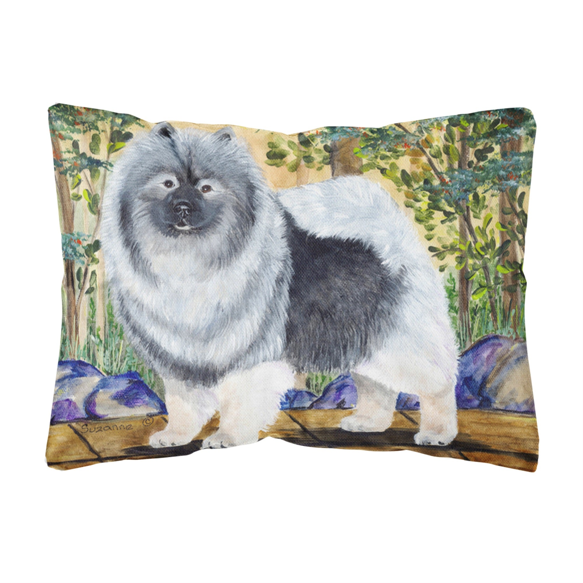 Carolines Treasures SS8127PW1216 Keeshond Decorative Canvas Fabric Pillow, Large, Multicolor