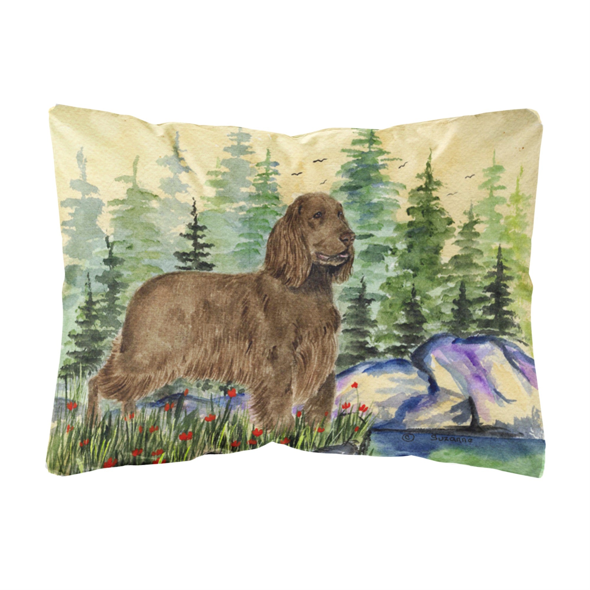 Carolines Treasures SS8131PW1216 Field Spaniel Decorative Canvas Fabric Pillow, Large, Multicolor