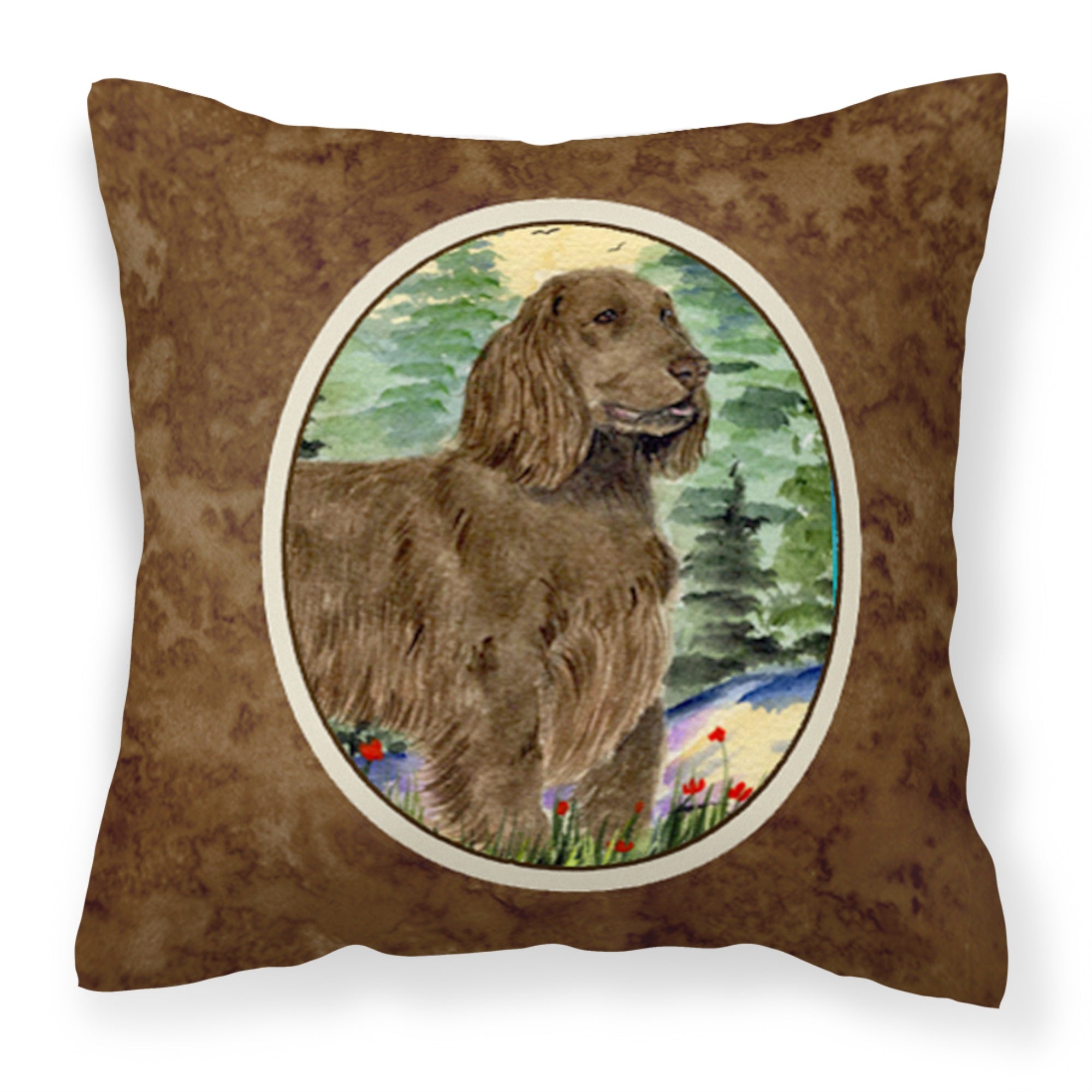 Carolines Treasures SS8131PW1414 Field Spaniel Decorative Canvas Fabric Pillow, Large, Multicolor
